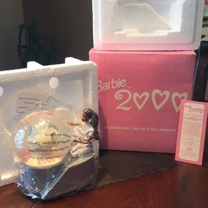 African American Barbie Globe Music Box. 2000